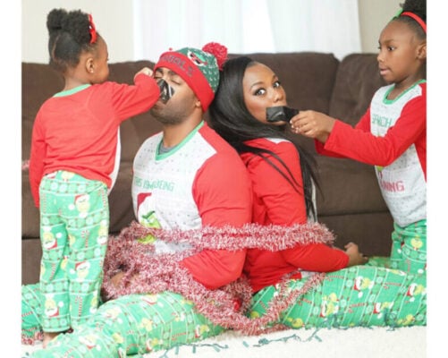 Affordable family Christmas matching pajamas