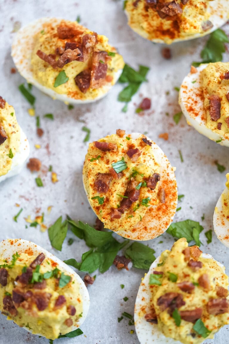 Deviled Eggs with bacon (quick and easy)