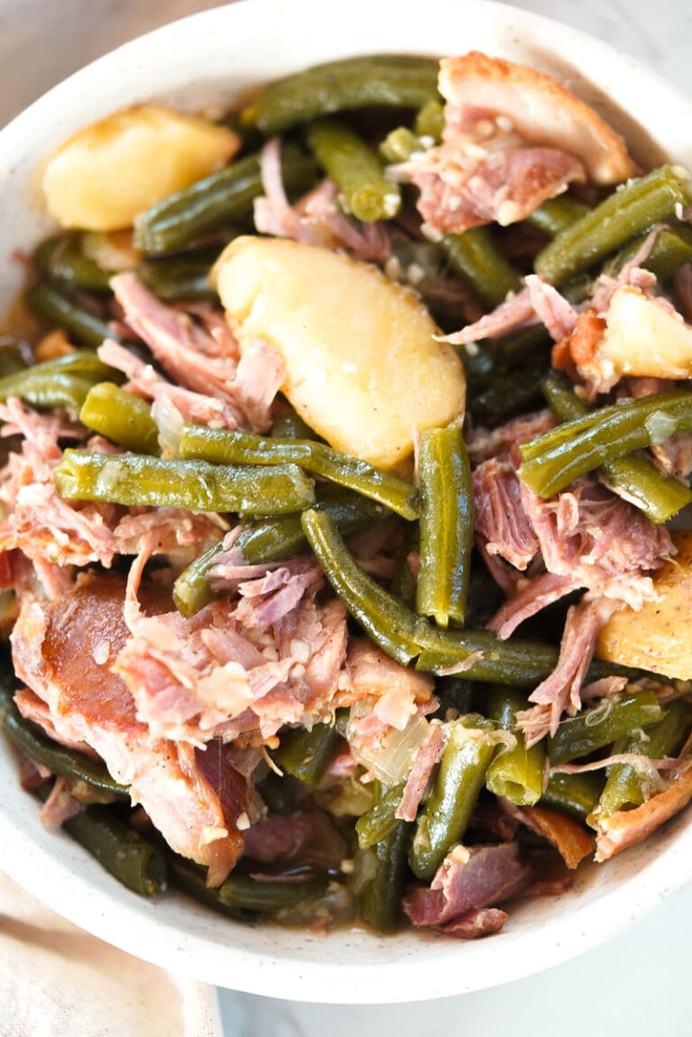 Southern Green Beans with Smoked Turkey  (delicious and flavorful)