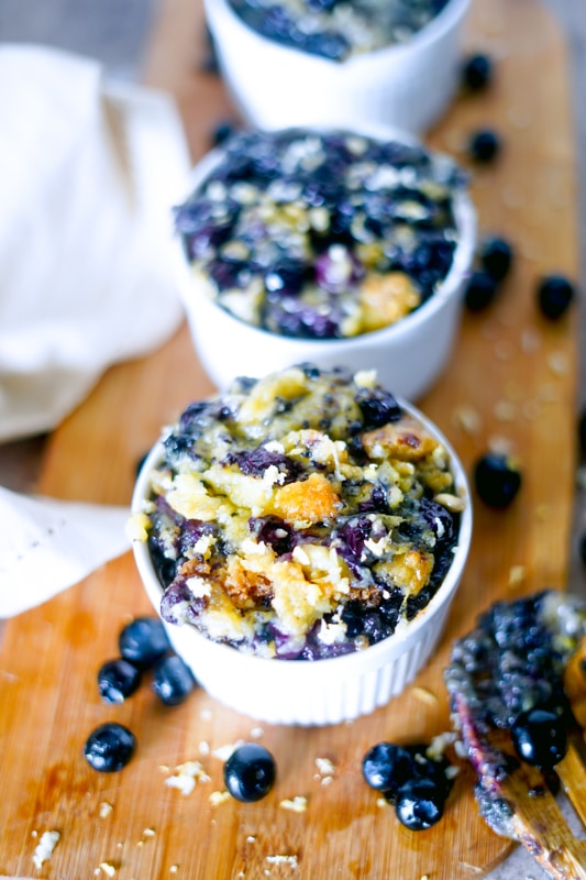 Quick and Easy 3 Ingredient Blueberry Cobbler