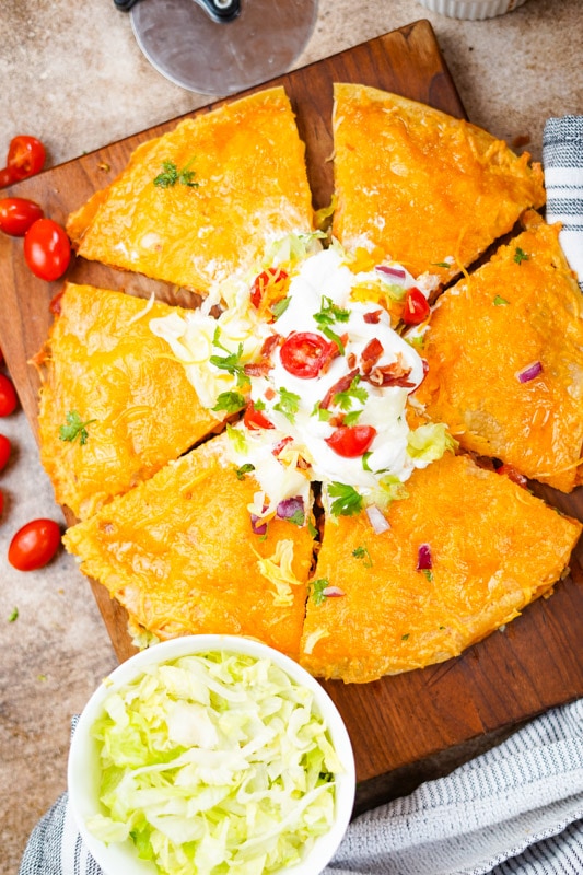 Quick and Easy Taco Pizza with Tortillas