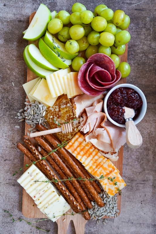 Charcuterie Board with Honeycomb