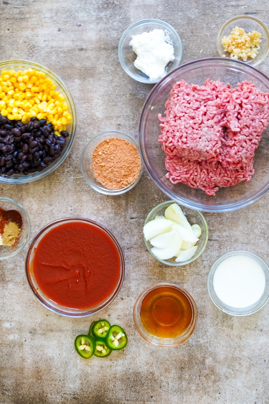 Creamy Beef Taco Soup