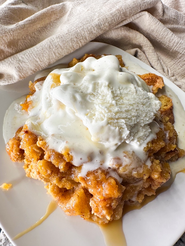 Peach Cobbler with cake mix
